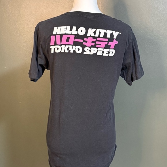 Hello Kitty Tokyo Speed Unisex Tee - Black and Pink size Small - Picture 2 of 5